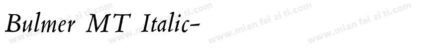 Bulmer MT Italic字体转换